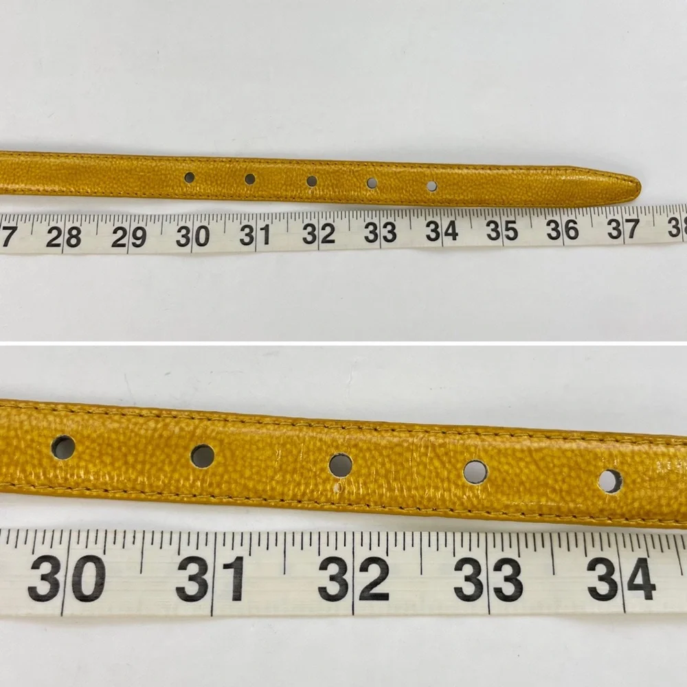 Vintage‎ Marigold Yellow Thin Skinny Belt